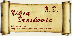 Nikša Drašković vizit kartica